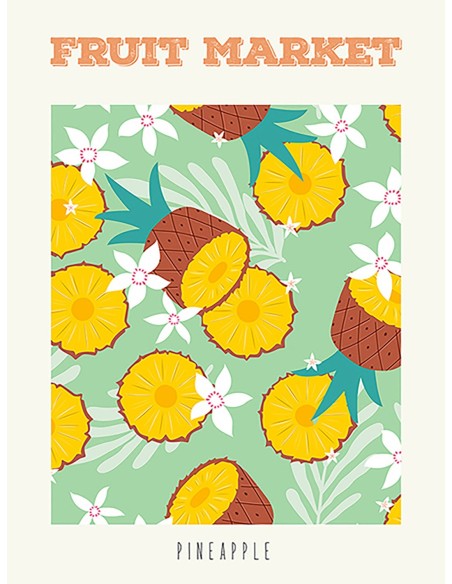 Mercado de frutas: Piña