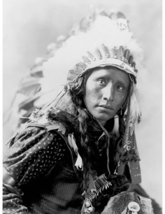 Indio con gorro de guerra blanco, 1900
