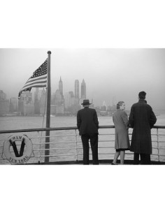 El Bajo Manhattan visto desde el SS Coamo saliendo de Nueva York