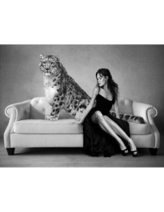 Leopardo de las nieves y dama, París