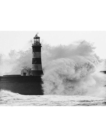 Faro de Guadalupe (blanco y negro)