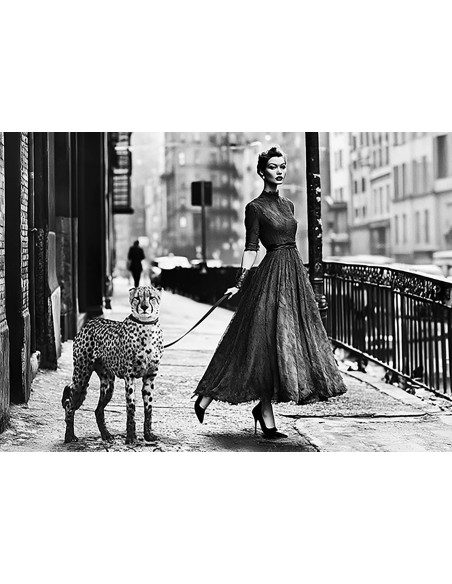 Paseando a la mascota en Londres, 1950