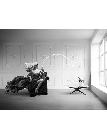 Champagne Zoom (blanco y negro)