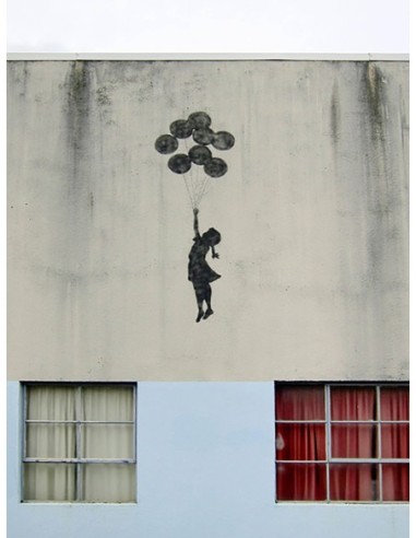 Edificio en Bristol (grafiti atribuido a Banksy)