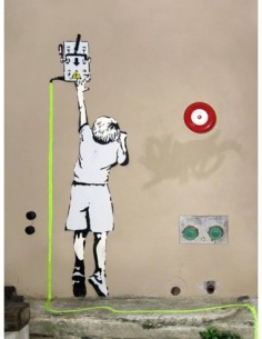 Niño - North 6th Avenue, NYC (graffiti atribuido a Banksy)