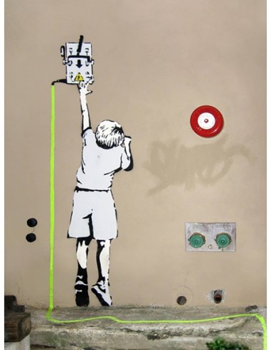 Niño - North 6th Avenue, NYC (graffiti atribuido a Banksy)