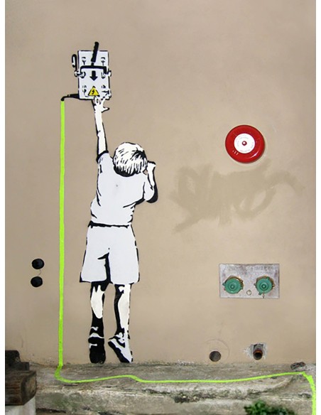 Niño - North 6th Avenue, NYC (graffiti atribuido a Banksy)