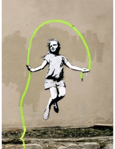 Chica - North 6th Avenue, NYC (graffiti atribuido a Banksy)