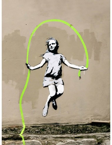 Chica - North 6th Avenue, NYC (graffiti atribuido a Banksy)