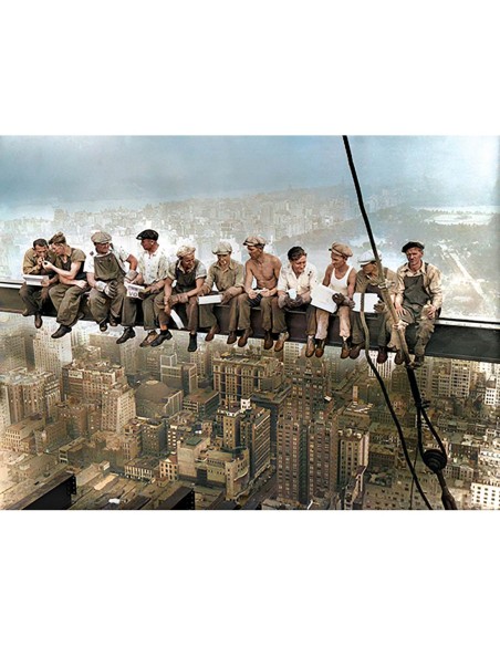 Almuerzo en lo alto de un rascacielos, Nueva York, 1932 (versión coloreada)