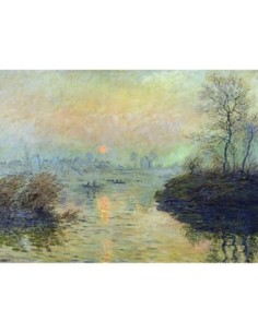 Puesta de sol sobre el Sena en Lavacourt