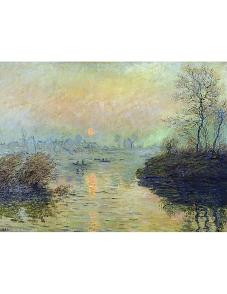 Puesta de sol sobre el Sena en Lavacourt