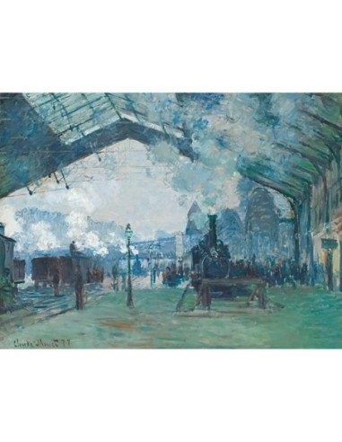 Llegada del tren de Normandía a la estación Saint-Lazare