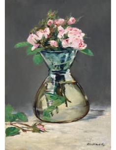 Rosas de musgo en un jarrón