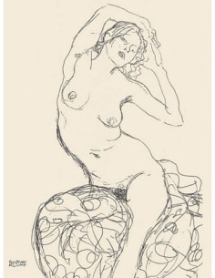 Mujer desnuda sentada