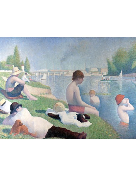 Bañistas en Asnières (detalle)