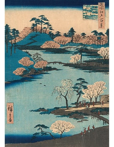 Jardín abierto en el Santuario Fukagawa Hachiman