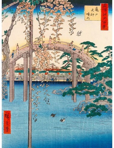 Glicinias en el santuario Kameido Tenjin