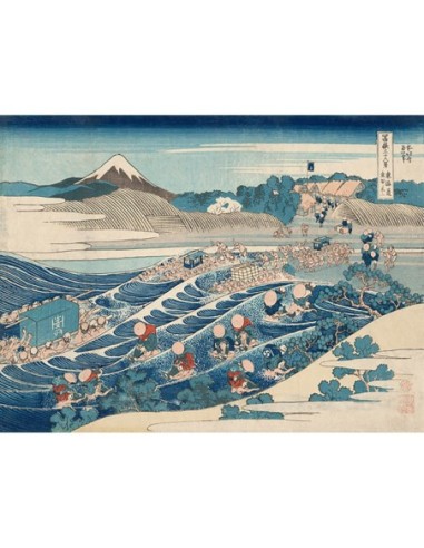 El Fuji visto desde Kanaya en el Tokaido (de 36 vistas del monte Fuji)