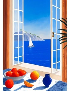 Naturaleza muerta y ventana II (detalle)