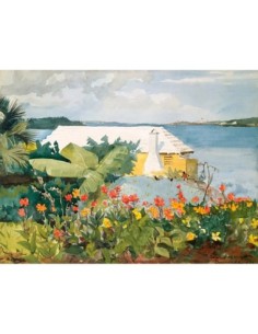 Jardín de flores y bungalow, Bermudas