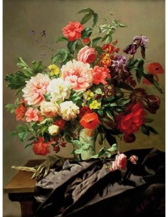 Peonías, amapolas y rosas