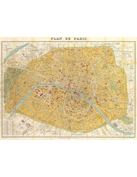 Mapa dorado de París