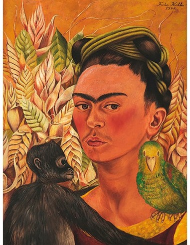 Autorretrato con mono y loro, 1942