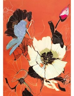 Flores (Naranja quemado, detalle)