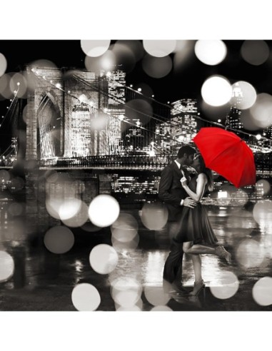 Un beso en la noche (detalle en blanco y negro)