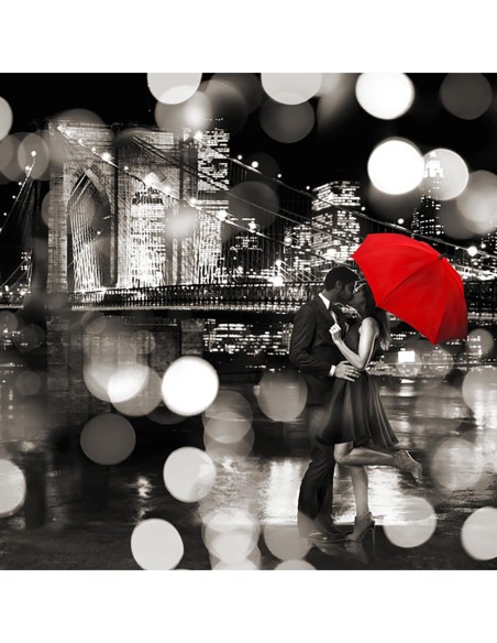 Un beso en la noche (detalle en blanco y negro)