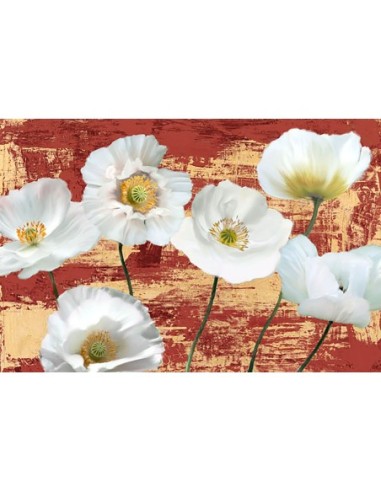 Amapolas lavadas (rojas y doradas)