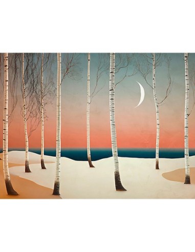 Luz de luna en el bosque de abedules (detalle)