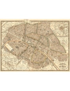 Plano de París y alrededores, 1865