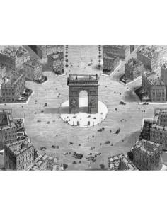 Ilustración de la Place de l'Etoile, 1857 (detalle)