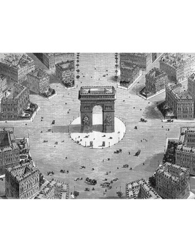 Ilustración de la Place de l'Etoile, 1857 (detalle)