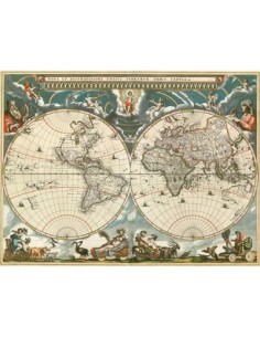 Nova et accussima totius terrarum orbis tabula, 1664