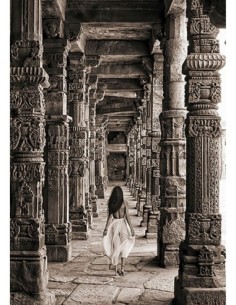En el Templo, India (BW)
