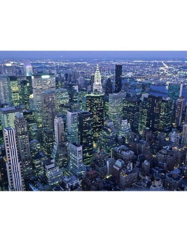 El horizonte de Manhattan al anochecer, Nueva York