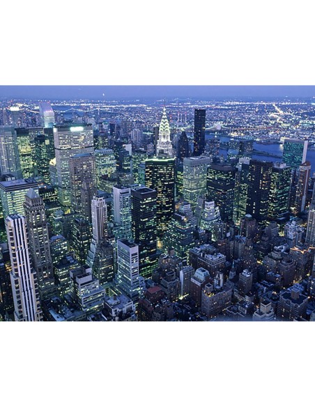 El horizonte de Manhattan al anochecer, Nueva York