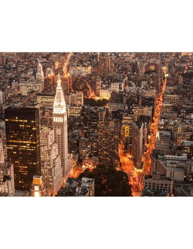 Vista aérea de Manhattan con el edificio Flatiron, Nueva York
