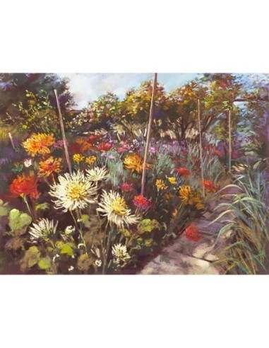 Atardecer en el jardín amurallado