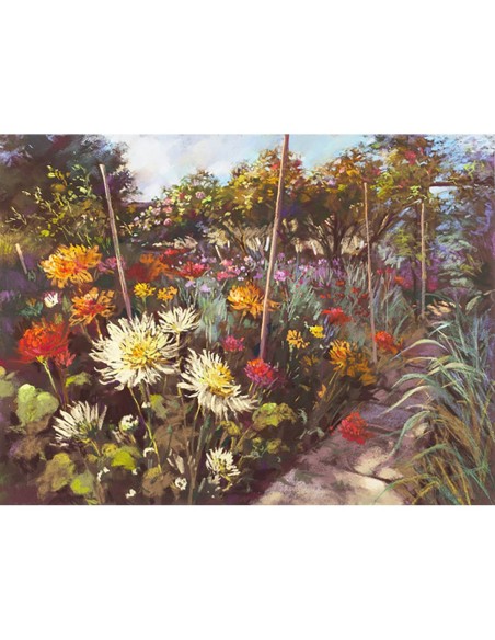 Atardecer en el jardín amurallado