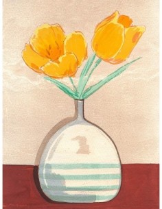 Jarrón con tulipanes I