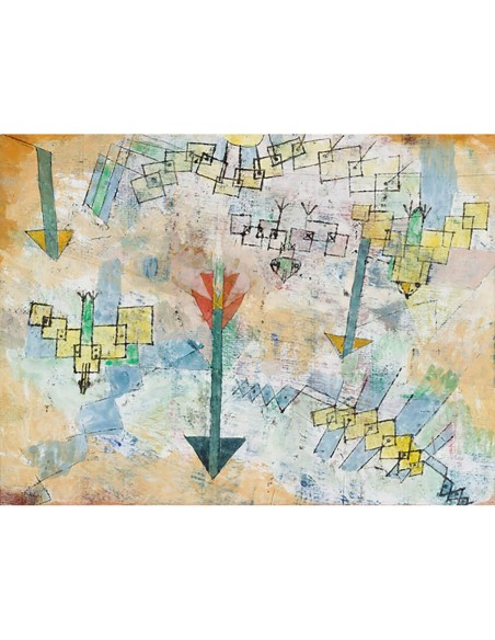 Pájaros volando y flechas