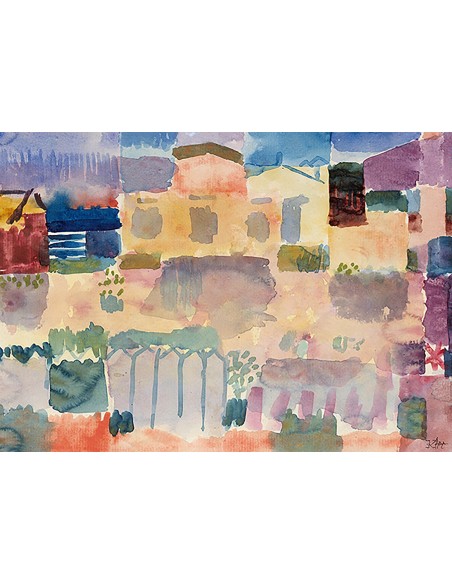 Jardín en St. Germain, el barrio europeo cerca de Túnez