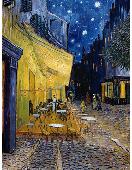 Terraza del café por la noche