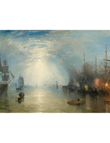 Los hombres de quilla recogiendo brasas a la luz de la luna