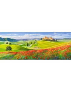 Hacia el pueblo de la Toscana