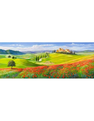 Hacia el pueblo de la Toscana